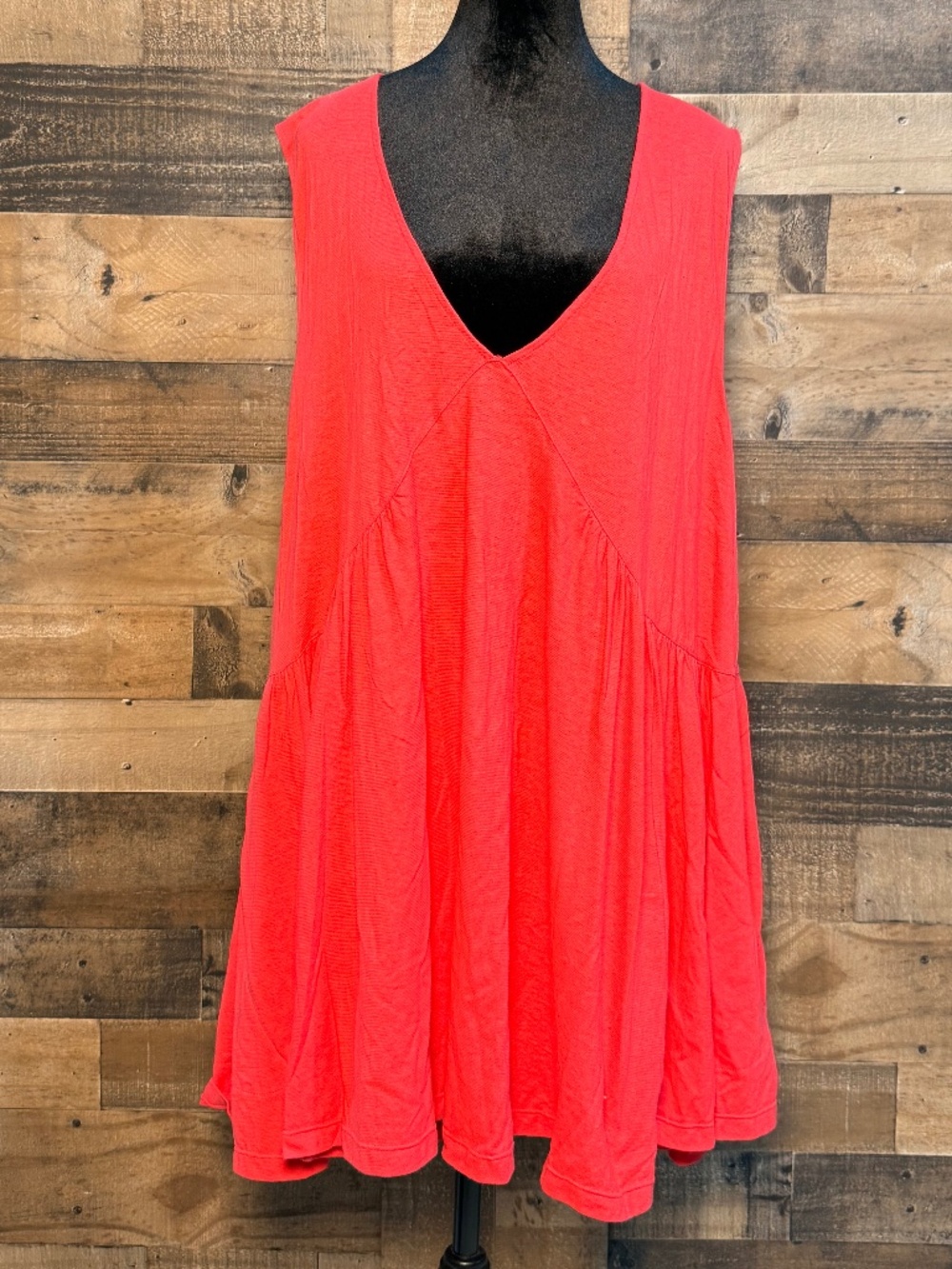 Free People Beach Women's Red Sleeveless Tank Dress Cover Up Large L TEP 163